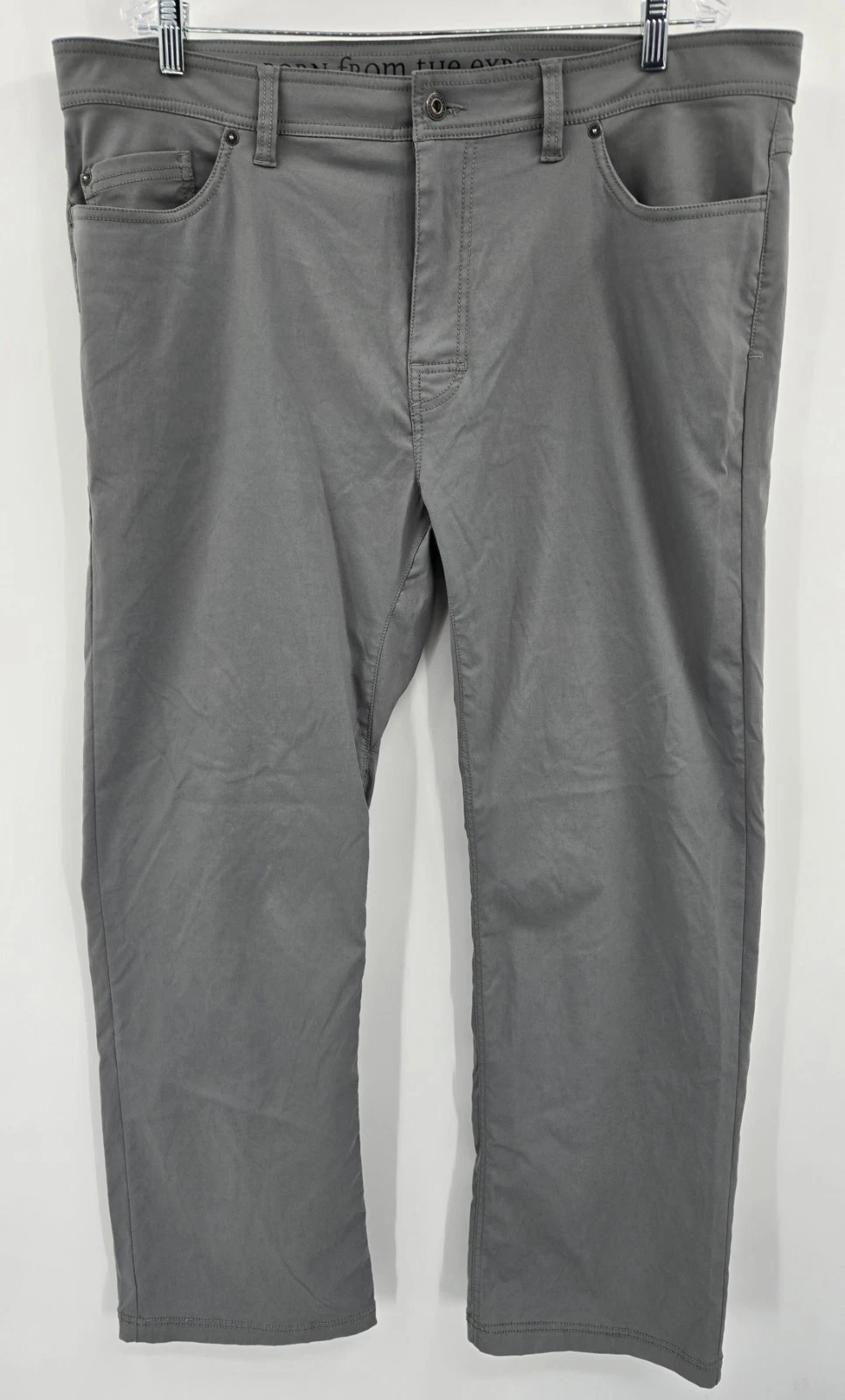 Prana Pants Mens 40x31 Slim Gray Brion Hiking Camping Traveler Gorpcore Outdoors
