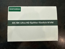 HDMI KVM Switch 2x2 Dual Monitor 4K /8K 120Hz USB 3.0 w/ Cables & Power