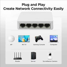 5-Port Gigabit Ethernet Switch Hub Network Splitter Desktop Wall mount UK Switch