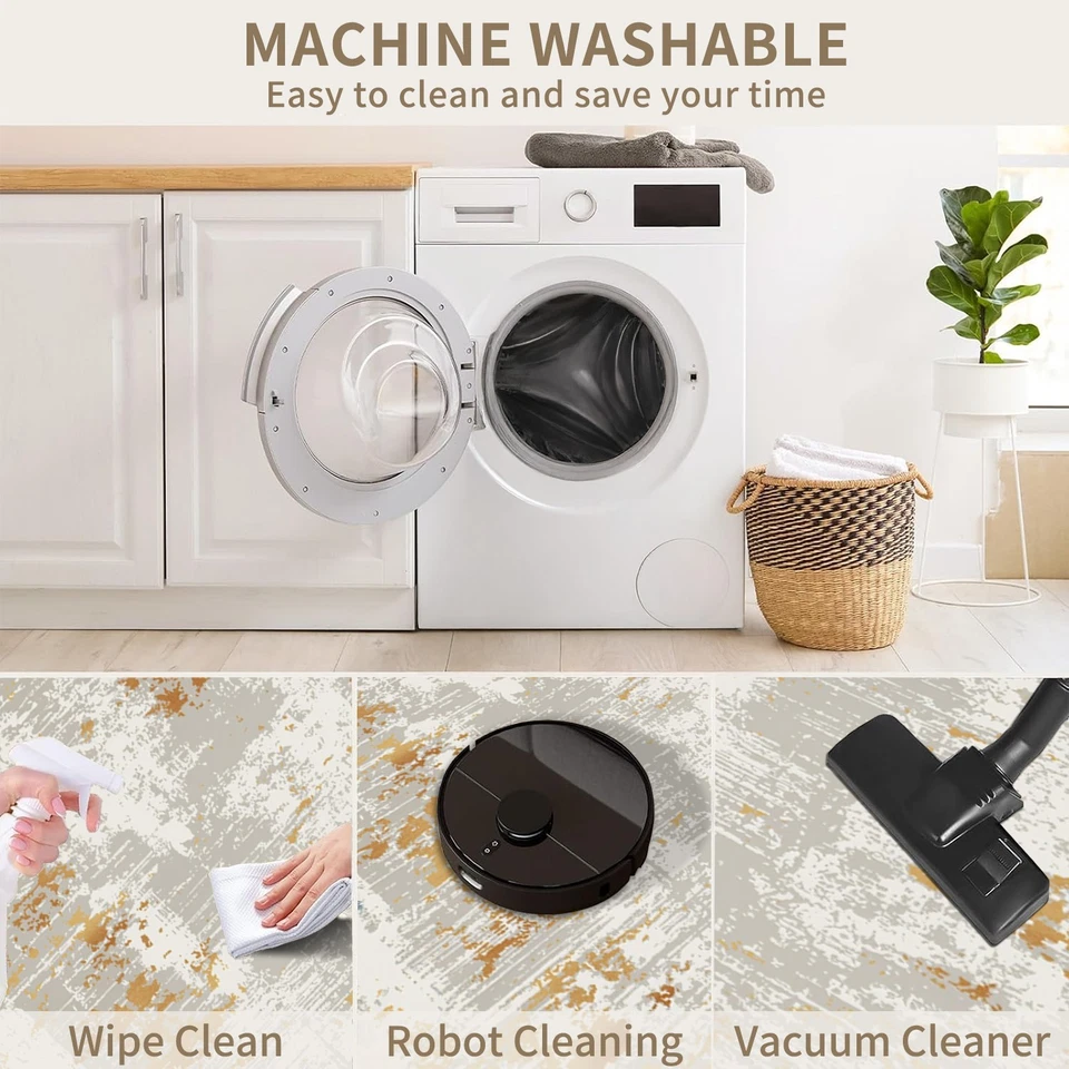 Rugs for Living Room 9*12 Abstract,Faux Cashmere Area Rugs Bedroom  home decor - Image 4 of 4