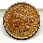 1865 Indian Head Cent 1c AU+/UNC