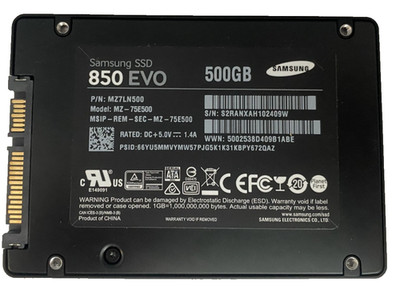 Samsung 850 EVO 500GB, Internal 2.5'' 2.5 inch MZ-75E500 SSD Drive 97% health
