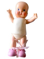 VTG Horsman 1987 HEbee/SHEbee 10.5" Replica Dolls Pink Blue Booties New in Box