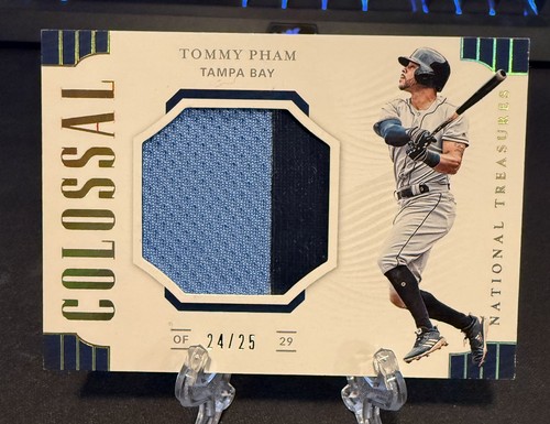 2019 Tommy Pham National Treasures Colossal Game Used Holo Gold /25