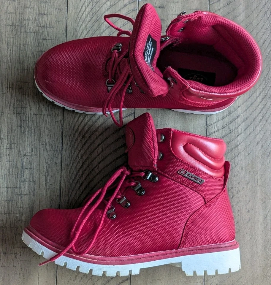 Женские сапоги Lugz Grotto II MARS красные \ белые размер 10 - Изображение 4 из 4