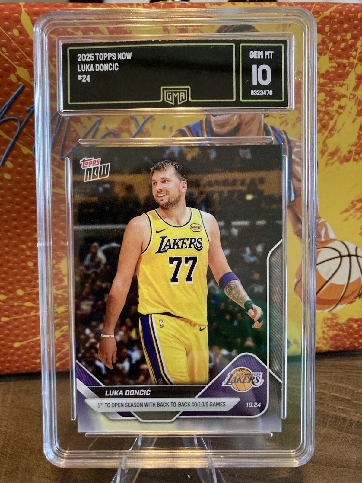 2025 Topps Now Luka Doncic #24 Los Angeles Lakers Gem Mint 10