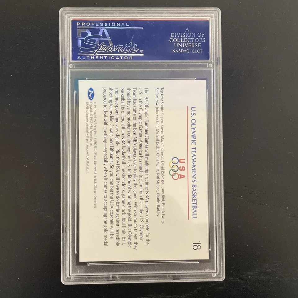 1992 - DREAM TEAM - PSA 10 Impel OLYMPICARDS Men’s Basketball MICHAEL JORDAN - Image 2 of 2