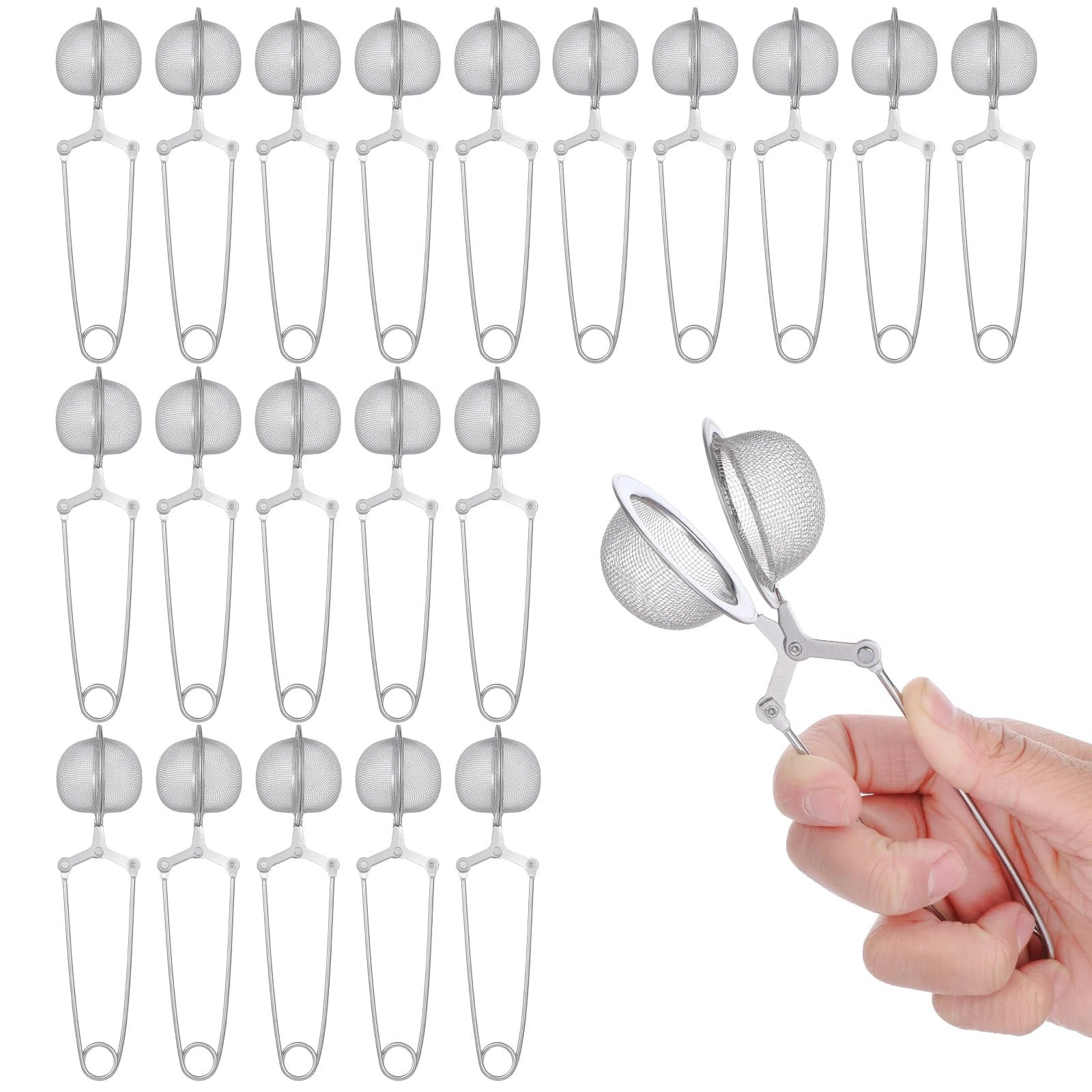 20 PCS Snap Ball Tea Infuser Strainers Silver Stainless Steel Fine Mesh Filter
Opens in a new window