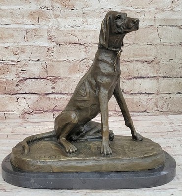 Labrador Retriever Lab Jagd Trials Trophäe Wasserpistole Hund Ente Bronze Statue