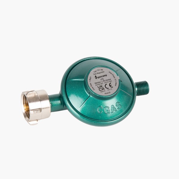Gazcamp Gasdruckregler 50 Mbar – FüR 3 Kg, 5 Kg Und 11 Kg Propangasflaschen-image