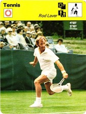 ROD LAVER Australia Tennis Player Photo 1977 UK SPORTSCASTER CARD #08-03