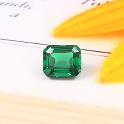 Fine Hydrothermal Kolumbianischer Smaragd Radiant Cut Lose Edelstein 10x9 MM