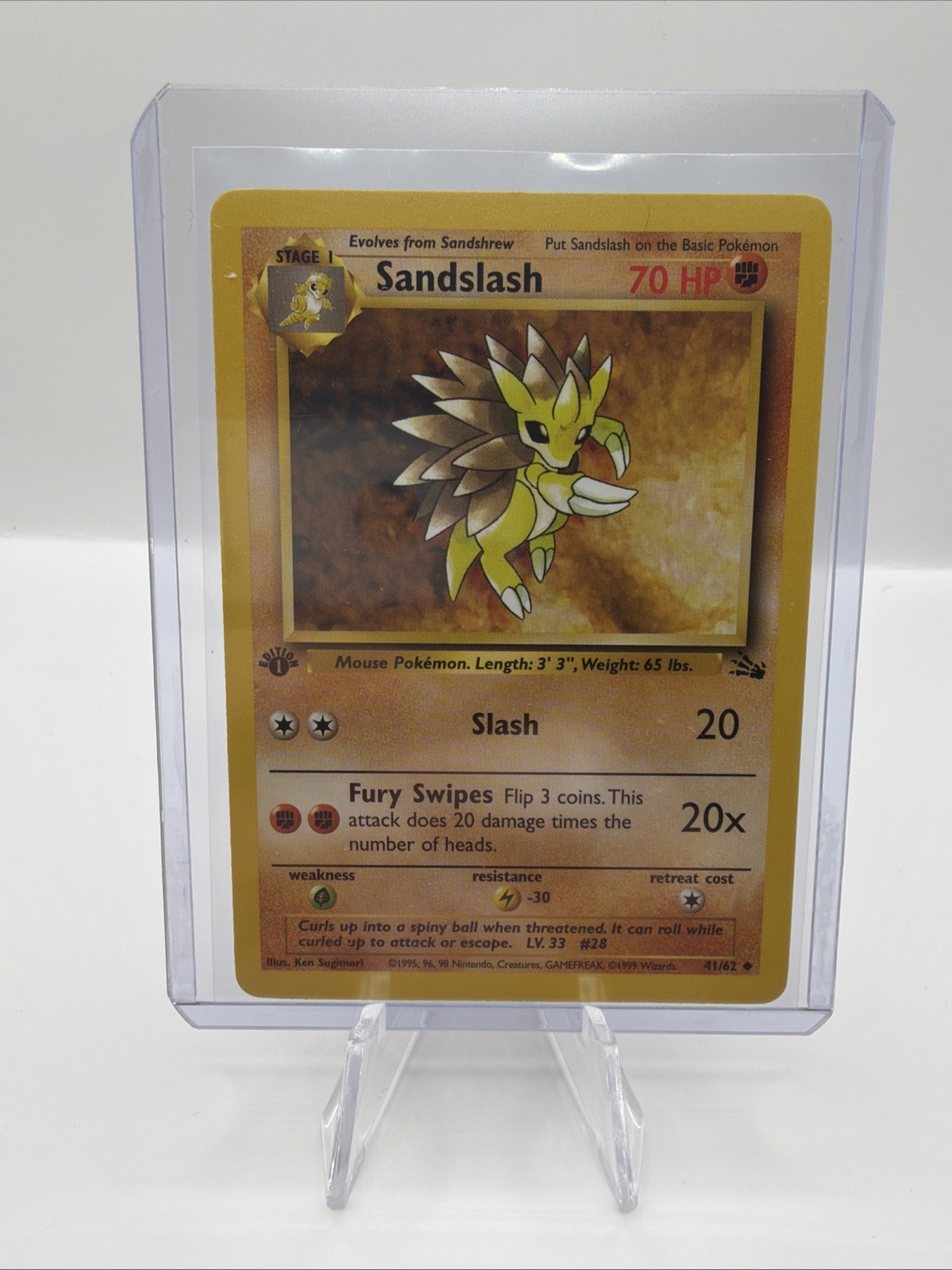 Pokémon TCG : Sandslash - Fossil 1st Edition 41/62 Non Holo WOTC NM