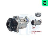 Kompressor Klimaanlage Era 670124 12V FüR Opel Vectra Cc Z02 Caravan Signum Z03