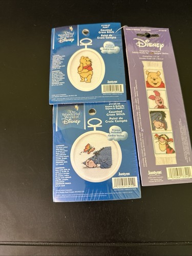Janlynn Disney Pooh Eeyore Counted Cross Stitch Kits Frame Pooh Friends Bookmark