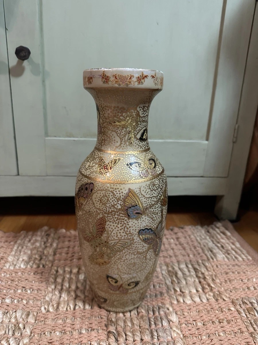 陶瓷多色老式原版古董日本花瓶| eBay