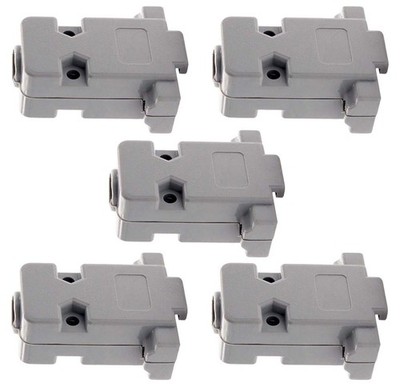 5x Plastic Cover Housing Screw Type For DB9 9-Pin D-SUB RS232 Serial Connector