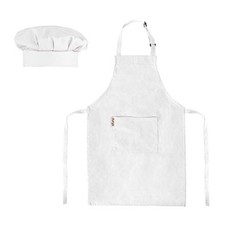Ensemble tablier et chapeau de chef enfant - tablier enfant réglable pour garçon et fille pour