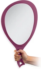 Salon Professional Extra Large Hand Mirror with Handle, 10" W X 19" L, Multi-Pur