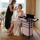 BYOOTIQUE Makeup Train Case w/ Cube Case Cosmetic Organizer Art Deco Bloom — photo 5