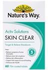 Skin Clear Acne Breakouts Relief W/ Zinc Silica Biotin 60 Tabs - May 2026 Exp