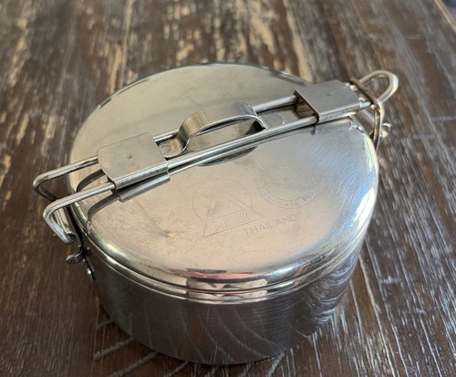 MSR Seagull Brand Stainless Steel Cook Pot With Lid & Foldable Handle 6" Diamete