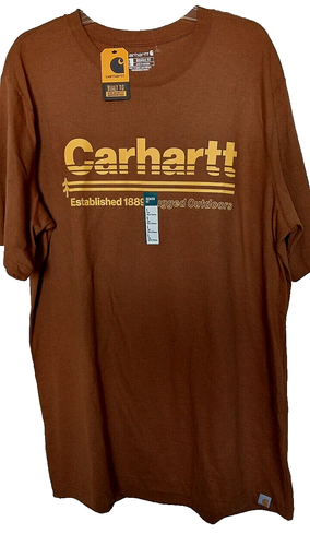 Carhartt 100% Cotton Brown Graphic Relaxed Fit T-Shirt LT - Bild 6 von 6