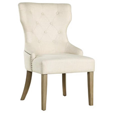 Baney Beige Tufted Fabric Upholstered Dining Chair