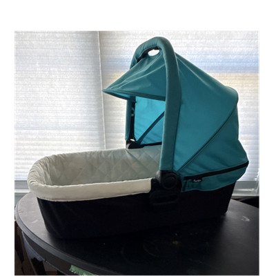 Baby Jogger Hard Carrycot Bassinet for Stroller Teal/Black UV 50+ Canopy