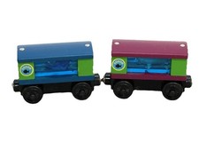2 Thomas Train Aquarium Cars Wooden Authentic Learning Curve Shark Octopus Cars
