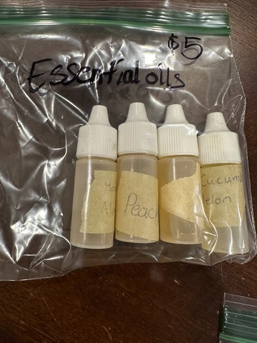 Fragrance Oils Sampler Variety Pack Vanilla Honey Almond, Peach, Cucumber Melon