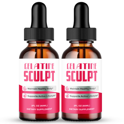 Gelatine Sculpt Drops, Official Gelatine Sculpt Supplement Dropper (2 Pack)