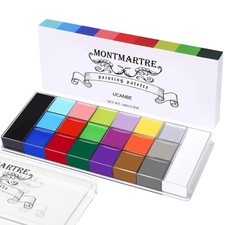 UCANBE Montmartre 20 Color Face Body Paint Palette Oil-Based Halloween Cosplay
