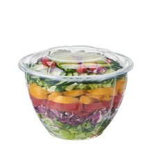 48 oz. 50 Sets Clear Plastic Salad Bowls with Airtight Lids Disposable To Go...