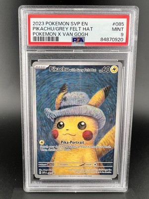 2023 Pokemon X Van Gogh Pikachu With Grey Felt Hat Black Star