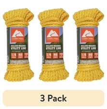 1/4"x40' Polypropylene Marine/Boating Hollow-Braided Utility Line 40 Foot 3 Pack