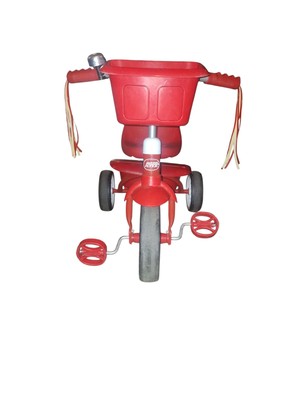 Deluxe Radio Flyer Kids Fold 2 Go Trike with Storage Bin, Red(Used