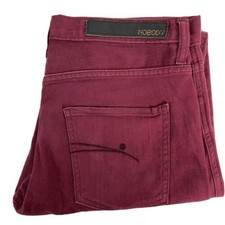 Nobody Womens Burgundy Skinny Mid Rise Skinny Denim Jeans Size 33 VGC JLF5NB6
