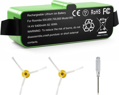 6400mAh Lithium Battery for iRobot Roomba 960 980 981 970 965 801 805 850 860
