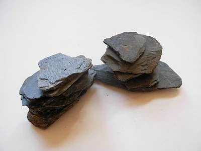 4 lbs Assorted Aquarium Dark Grey Slate Stones Chunks From Buckingham County VA