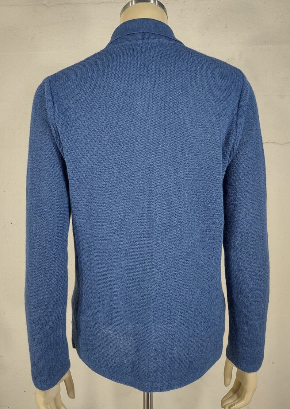 Peruvian Connection blue 100% Alpaca button front… - image 4