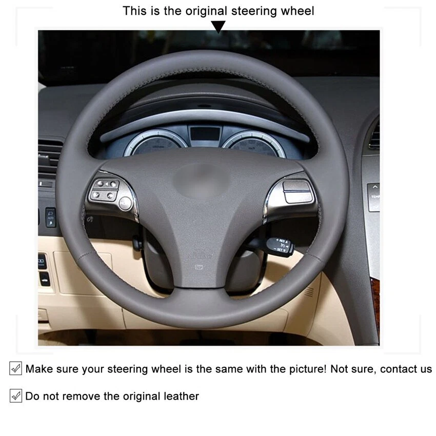 Cubierta de volante para Lexus GS350 Alcantara envoltura cuero fibra de carbono gamuza A Foto 4 de 4