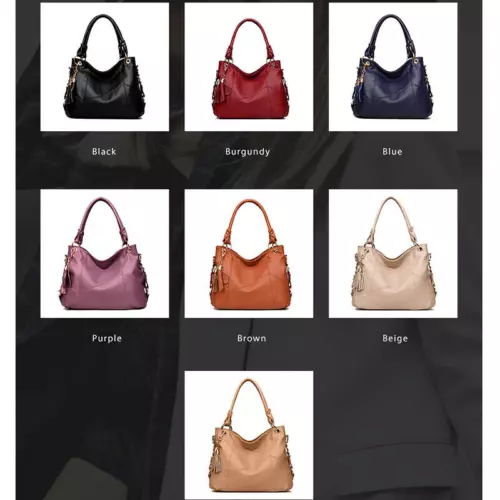 Women Genuine Leather Shoulder Bags Handbag Vintage Ladies Messenger Crossbody - Picture 11 of 26