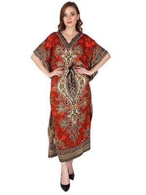 Riviera Sun African Print Dashiki Caftan For Women (Cream Dashiki, 2X-794259