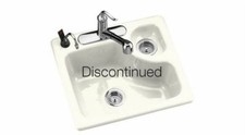 KOHLER K-5918-4-0 Urbanite Drop-In 25-in x 22-in white SEE IMAGES DAMAGED 