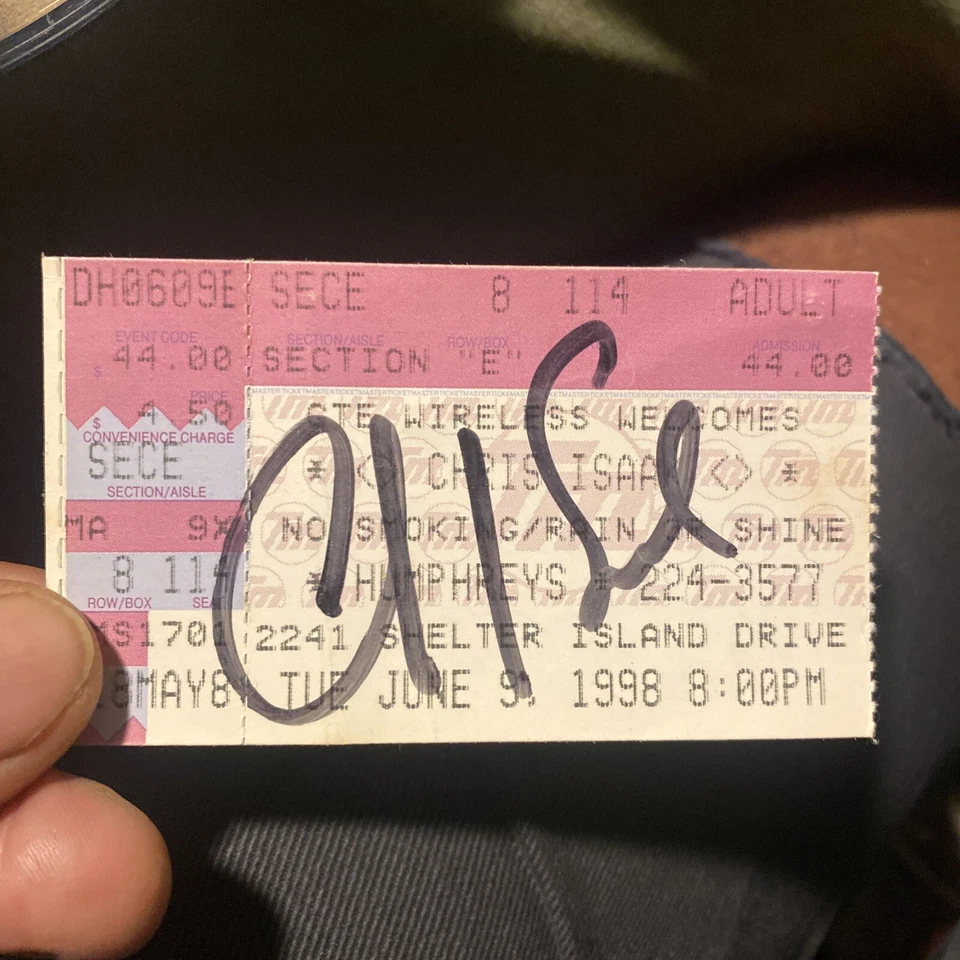 Rock 45 Chris Isaak - Wicked Game VG+ / Autographed, Ticket Stub Foto 2 de 4