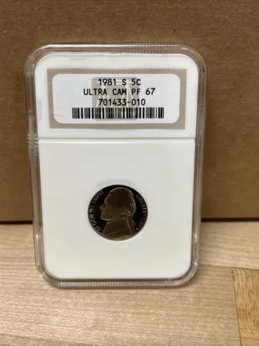 1981 S NGC PF67 ULTRA CAMEO PROOF JEFFERSON NICKEL 5C WHITE LABEL
