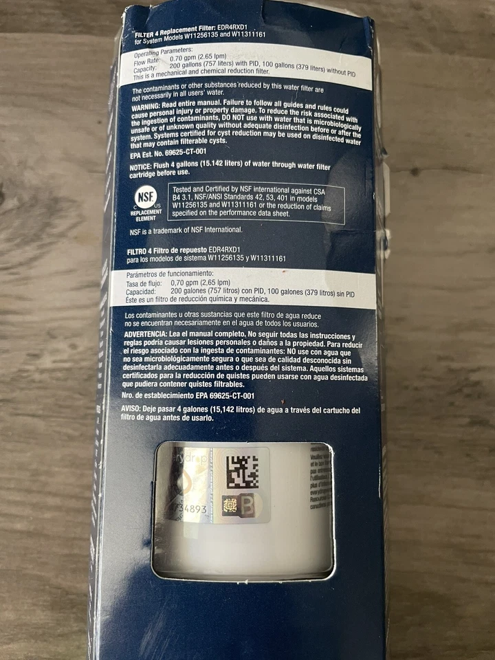 EDR4RXD1 FILTRATION EVERYDROP ICE & WATER REFRIGERATOR FILTER NEW - Image 3 of 4