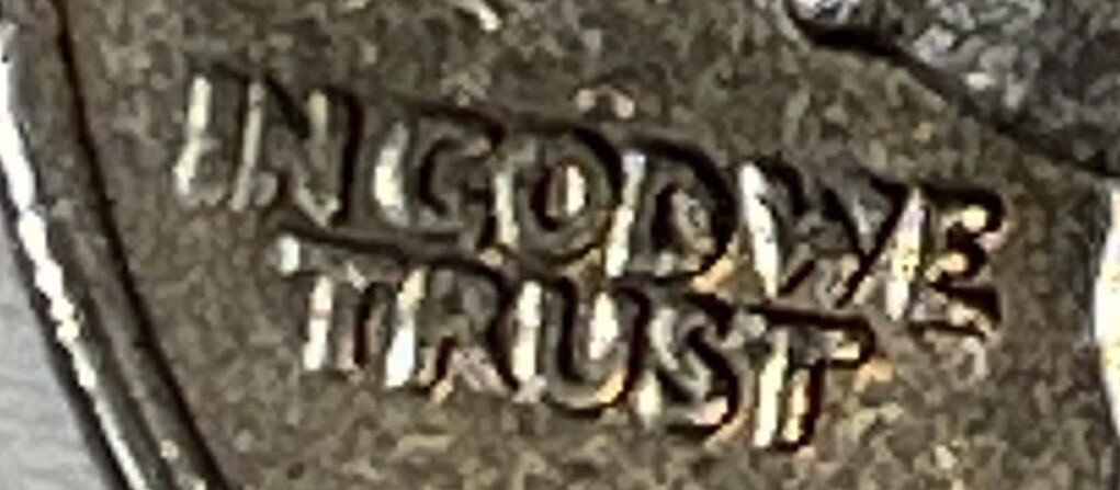 1984 P Quarter Strike error. In God We Trust, filled P, Rim