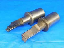 SET OF 2 MODIFIED / SHOP MADE ? GROOVING TOOLS 1 1/2 SHANK DIA LATHE TOOLING
